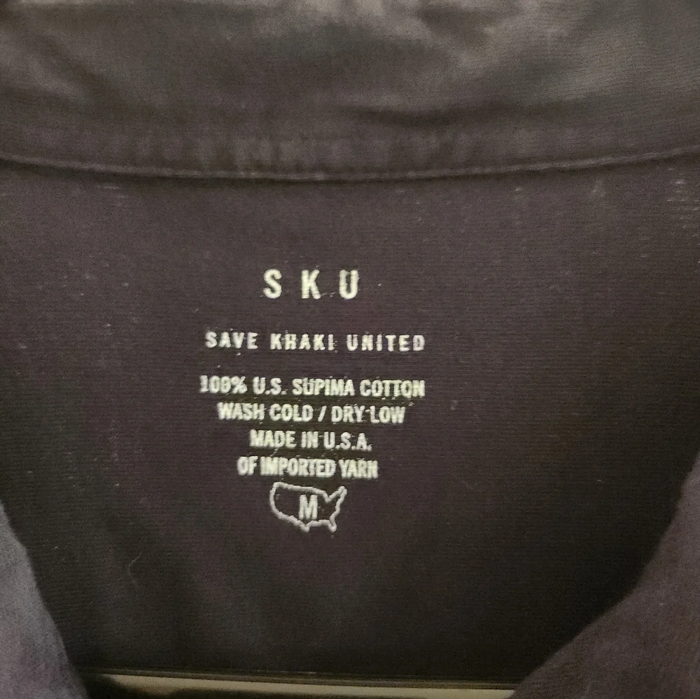 Save Khaki United LS button up polo - Picture 3 of 5